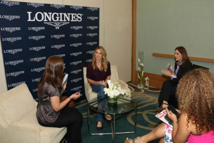 Interpreting for a Stephie Graf interview at a Longines event in Panama in 2015.